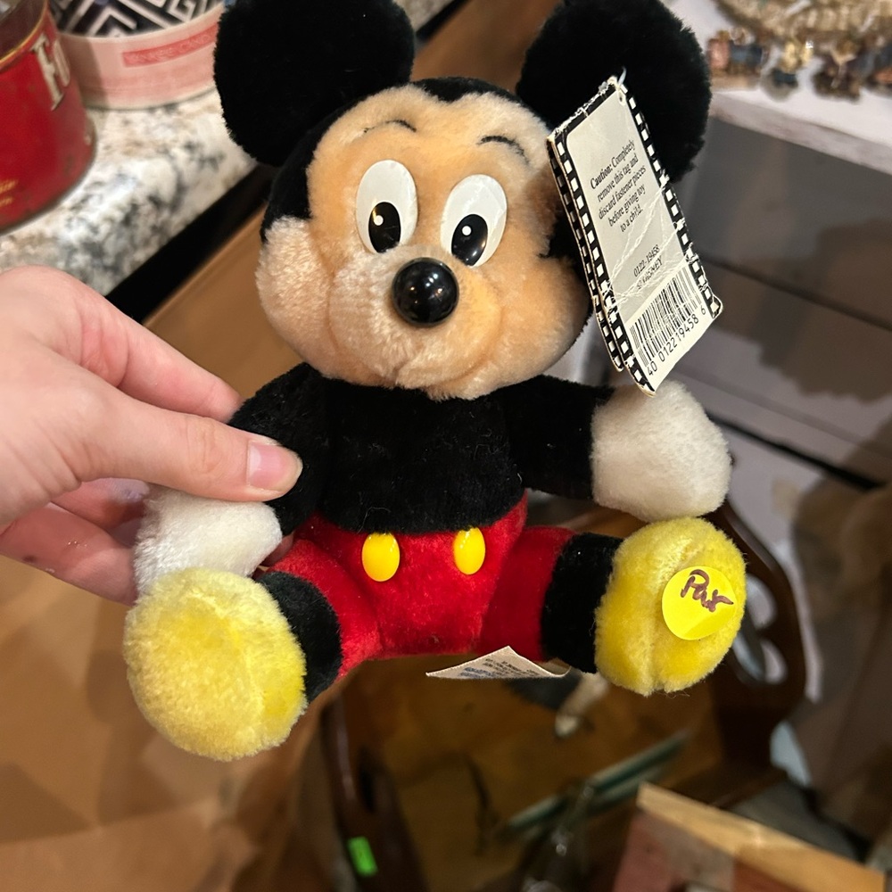 Disney Mickey Mouse Plush - Black, Red, Yellow